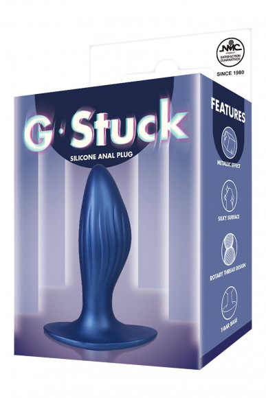 Синяя анальная пробка G Stuck Silicone Anal Plug - 12,5 см. Синяя анальная пробка G Stuck Silicone Anal Plug - 12,5 см.
