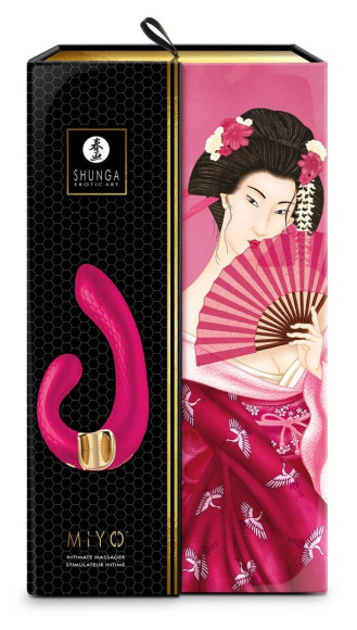 Малиновый гибкий вибростимулятор MIYO с двумя моторами - 18,5 см. Малиновый гибкий вибростимулятор MIYO с двумя моторами - 18,5 см.