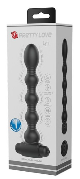 Черный анальный вибромассажер Lynn - 18,2 см. Черный анальный вибромассажер Lynn - 18,2 см.