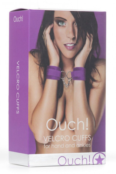 Фиолетовые наручники Velcro Cuffs Purple