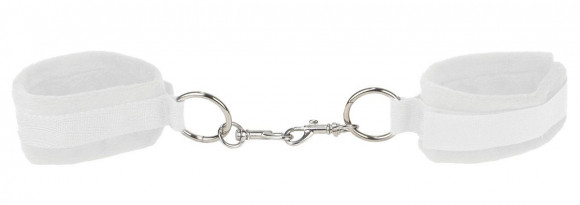 Белые наручники Velcro Cuffs White