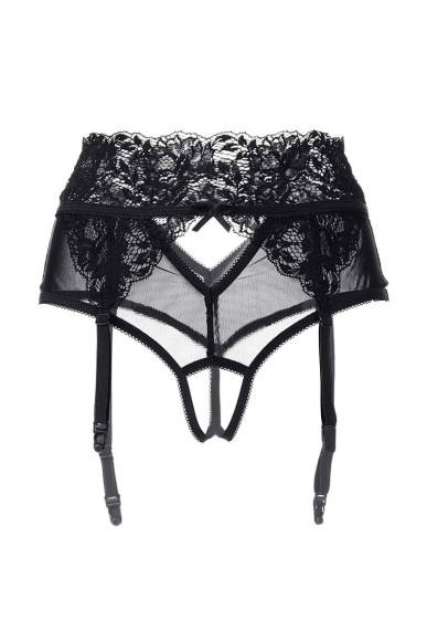 Эротические кружевные трусики-пояс c высокой посадкой Iveta
