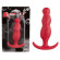 Красная анальная пробка с волнообразным рельефом - 13 см. Красная анальная пробка с волнообразным рельефом - 13 см.