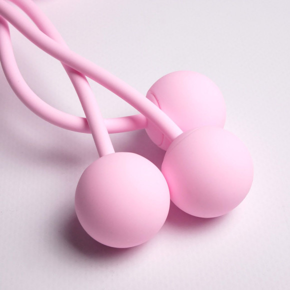 Розовый вакуумный стимулятор клитора с вагинальными виброшариками Розовый вакуумный стимулятор клитора с вагинальными виброшариками