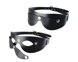 Черная кожаная маска Новичок Черная кожаная маска Новичок