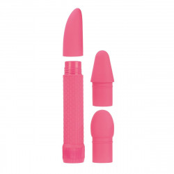 Розовый вибромассажёр с 3 сменными насадками TRIPLE OHH KITS Розовый вибромассажёр с 3 сменными насадками TRIPLE OHH KITS