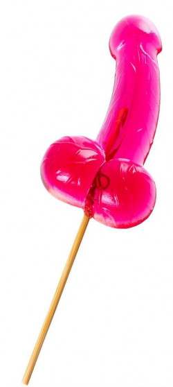 Леденец на палочке в форме пениса со вкусом клубники Леденец на палочке в форме пениса со вкусом клубники