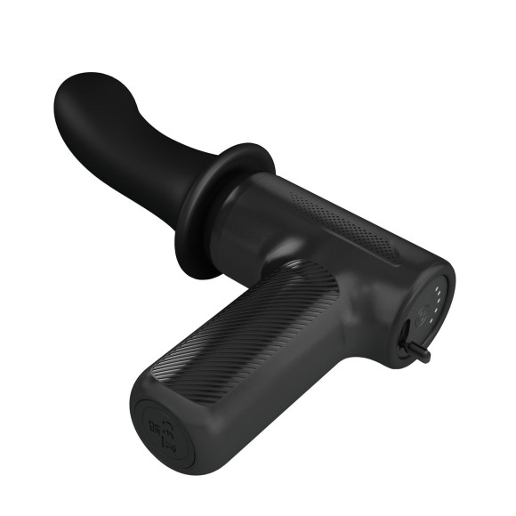 Черный вибромассажёр с поступательными движениями DJ Doctor Черный вибромассажёр с поступательными движениями DJ Doctor